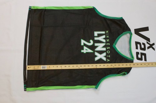 NUEVO Jersey de malla negra con collar de nafés Minnesota Lynx para hombre talla mediana - Imagen 4 de 6