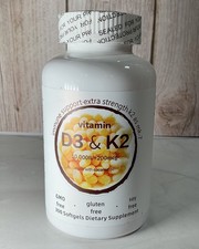 Vitamin D3 K2, D3 K2 Vitamin 10000 iu  200mcg 300 Softgels Exp 06/26