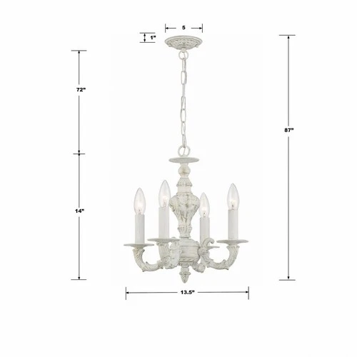 Crystorama Lighting - Four Light Mini Chandelier - Mini Chandelier - Sutton - - Picture 4 of 4
