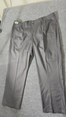 Lee Custom Fit Relaxed Fit Pleated Front Pants 46x32 Charcoal
