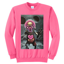 NEW Art Society x BELIDA MICKEY-Z NEON PINK Crew Sweater SM-4XLARGE MADE IN USA