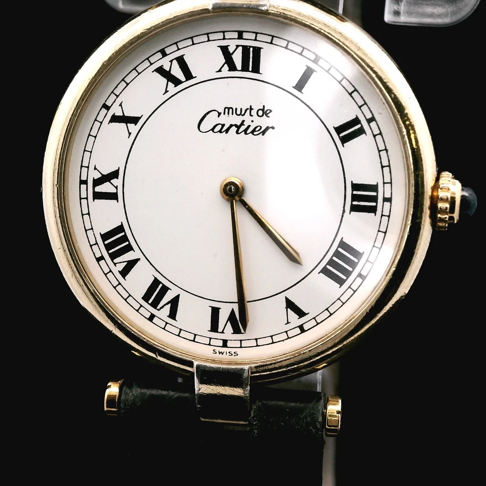 Cartier VLC LM Vermeil Quartz Watch W/ Extra Band - Functioning - Image 2 of 4