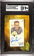 2019 Topps Allen & Ginter Justin Bonomo Framed Mini Autograph Card Auto SGC 9/10