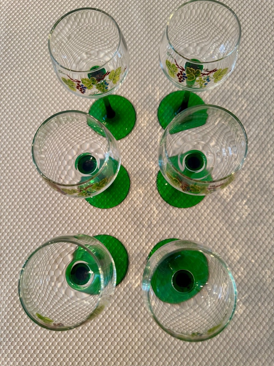 6 Vintage Alsace French Wine Glasses | eBay