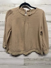 Women's Size Small Rylee + Cru Tan Shirt - Good Used Condition