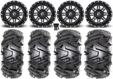 Fuel Lethal Black 14" Wheels 26" Moto MTC Tires Polaris RZR XP 1000 / PRO XP