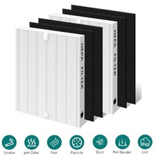 2 Hepa  4 Carbon Premium HEPA Filters Compatible with Coway AP-1512HH-FP