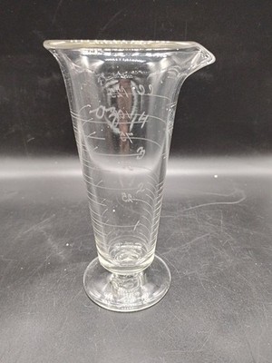 Antique 4 oz 125 cc Glass Medical Beaker Glasco