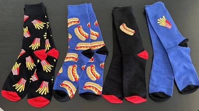 Funny Socks Fries And Hot Dogs Pack Of 4