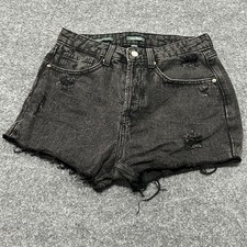 Wild Fable Shorts Womens Size 2 Black Distressed High Rise Cotton Cut Off Denim