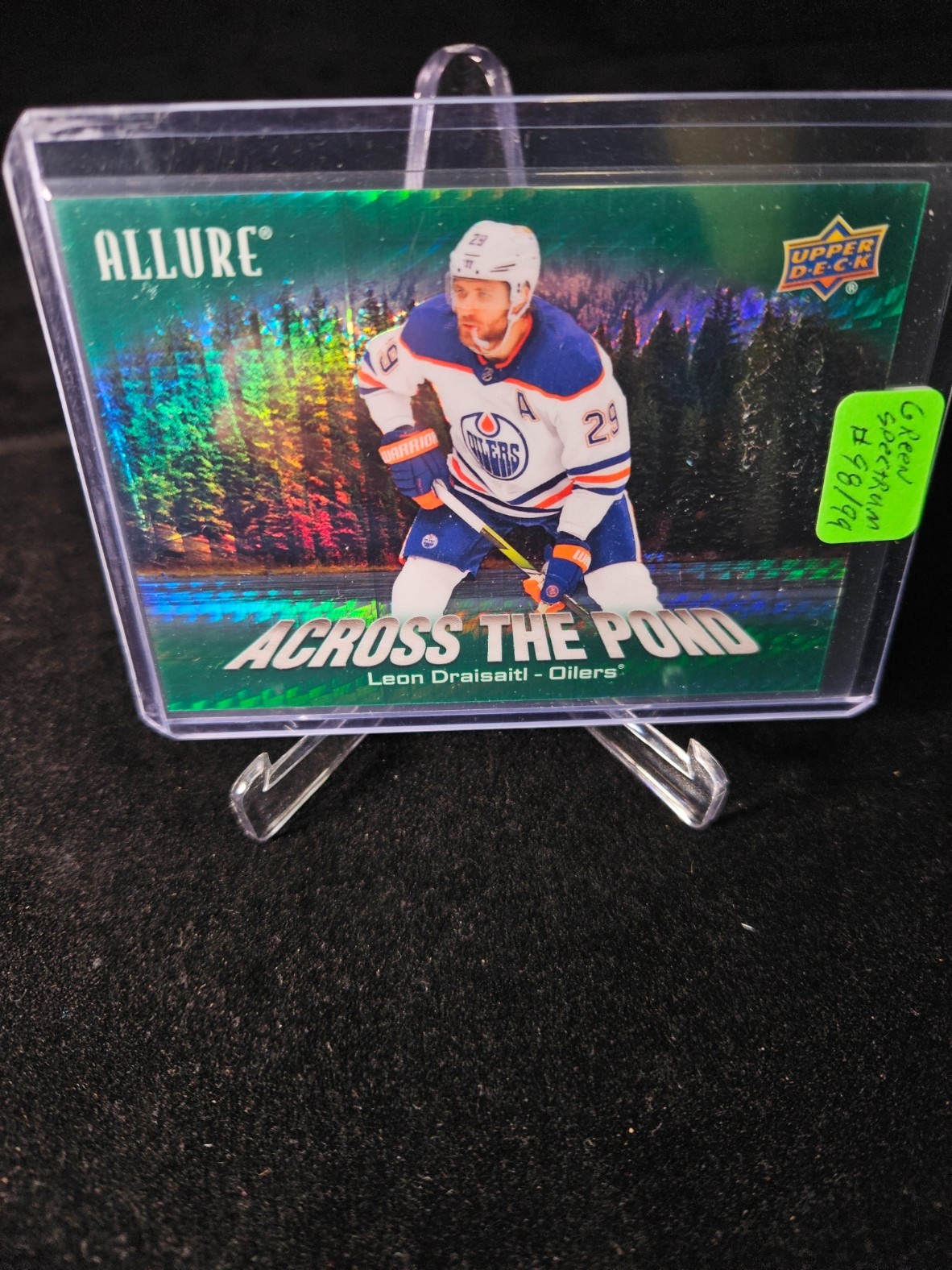 2024-25 Allure Across the Pond Leon Draisaitl #ATP-10 Green Spectrum #98/99 WOW