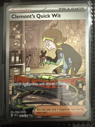 Clemont's Quick Wit 243/191 Sv08: Surging Sparks Holo