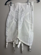 Vintage 1950s White Nylon Panty Girdle Corset Garter Lingerie