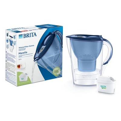Brita Wasserfilter-Kanne Marella blau 2,4L inkl. 1 MX Pro Kartusche (1er Pack)