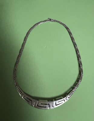 Vintage Ancient Greek Key Necklace 