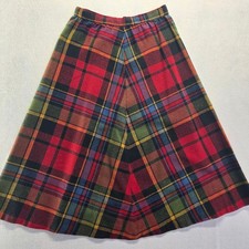 Valerie Sportswear Ltd New York Plaid A-Line Midi Skirt Women's Size 10 Vintage