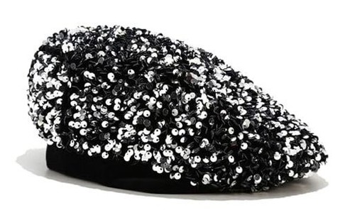 Sequin Glitter Berets Hats Womens Bling French Hat Fashion Sparkly Artist Caps