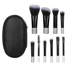 10 Pcs Eye Makeup Brushes Set Different Types with Travel Bag for Eyeshadows