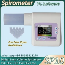 Digital Spirometer Lung Breath Diagnostic Vital ograph SP10 FREE PC Software