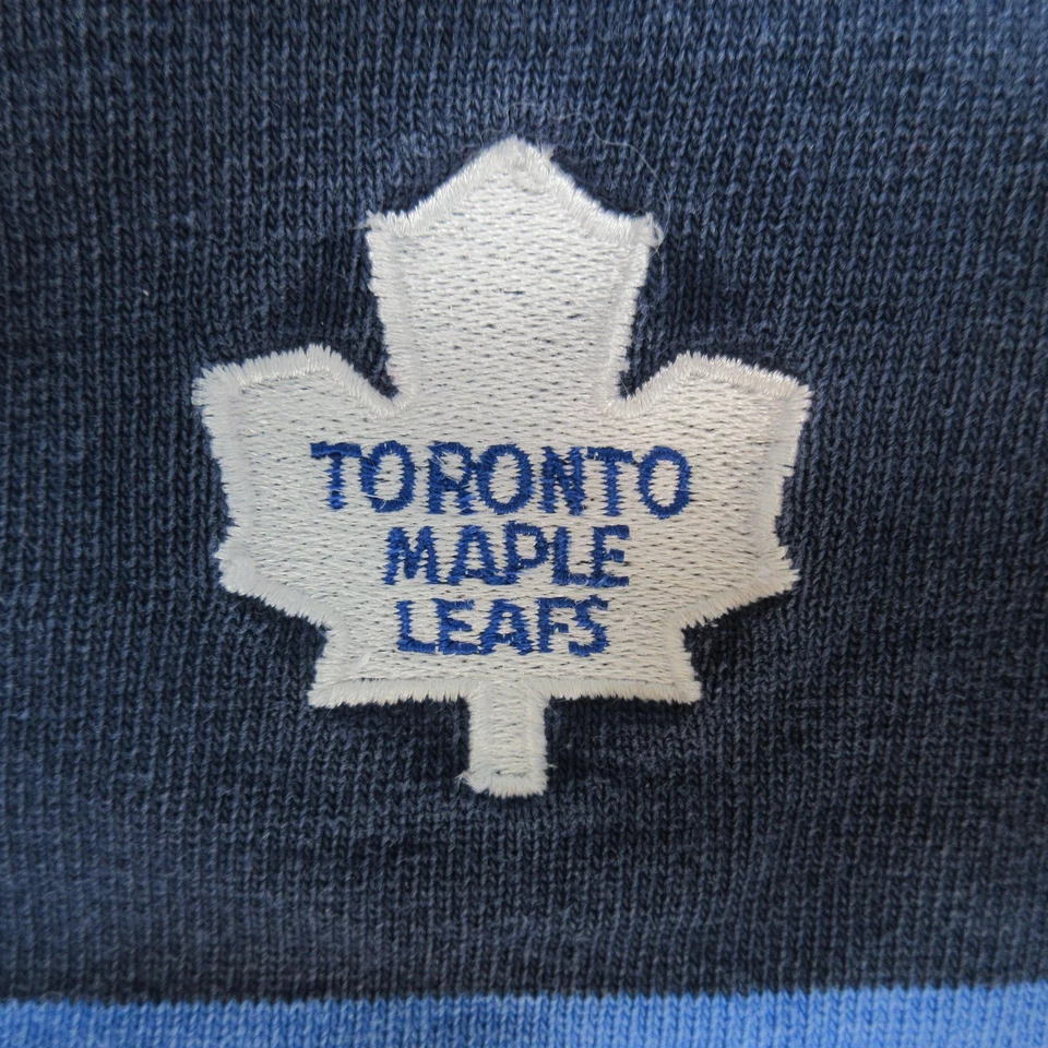 Toronto Maple Leafs Barbarian Rugby Shirt Men XL Blue Striped NHL Hockey VTG Y2K - Image 4 of 4