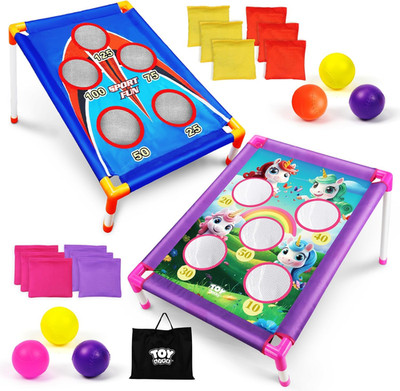 Bean Bag Toss Game for Kids 4-8 - Fun Outdoor Cornhole Set
