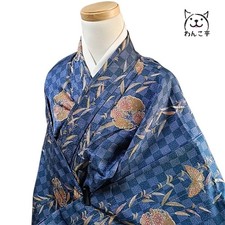 Wankotei Wa45 Kimono Synthetic Fiber Washable Blue Purple Japan