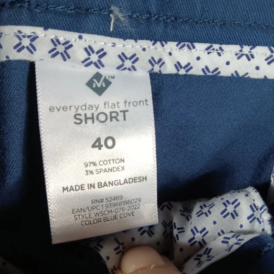 Pantalones Cortos Members Mark Everyday Frente Plano Hombres Talla 40 Azul Real Hombres Nuevos con Etiquetas Nuevos Foto 2 de 4