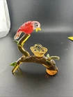 Vintage Hand blown Murano Glass Bird Perched On Branch, Empty Nest