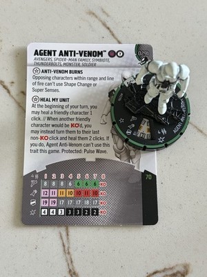 HEROCLIX #029B AGENT ANTI-VENOM RARE PRIME VENOM WIZKIDS