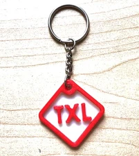 AOYOU3D-Dual Color Name Initial 3D printed Keychain, Made in USA
