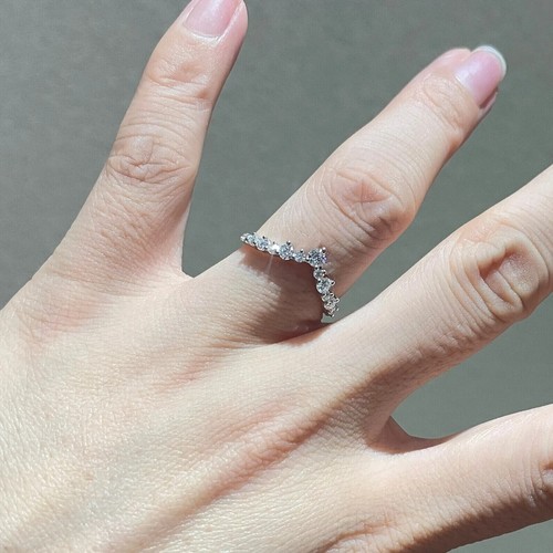2Ct Heart Cut Moissanite Bridal Set Engagement Wedding Ring14K White Gold Plated - Picture 5 of 9