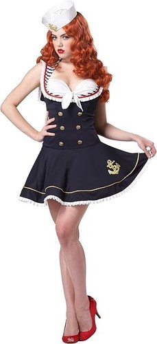 California Costume Nautical Doll Adult Women Sailor Halloween outfit 01001 Sz S - Picture 2 of 8