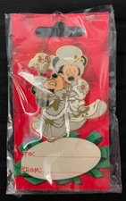 Disney Pin 42605 RARE Vintage Victorian Holiday Mickey & Minnie w/Mistletoe