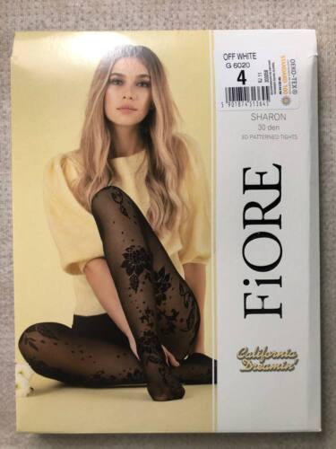 Fiore Sharon Damen Stylische Blumen Strumpfhose Strumpfhose 3 Gr. 30 DEN Schw... - Bild 20 von 42