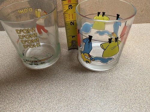 Simpsons Nutella Promotional Glasses- set of 2 Vintage - Picture 5 of 5