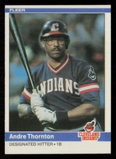 1984 Fleer Andre Thornton #554 Cleveland Indians Baseball Card