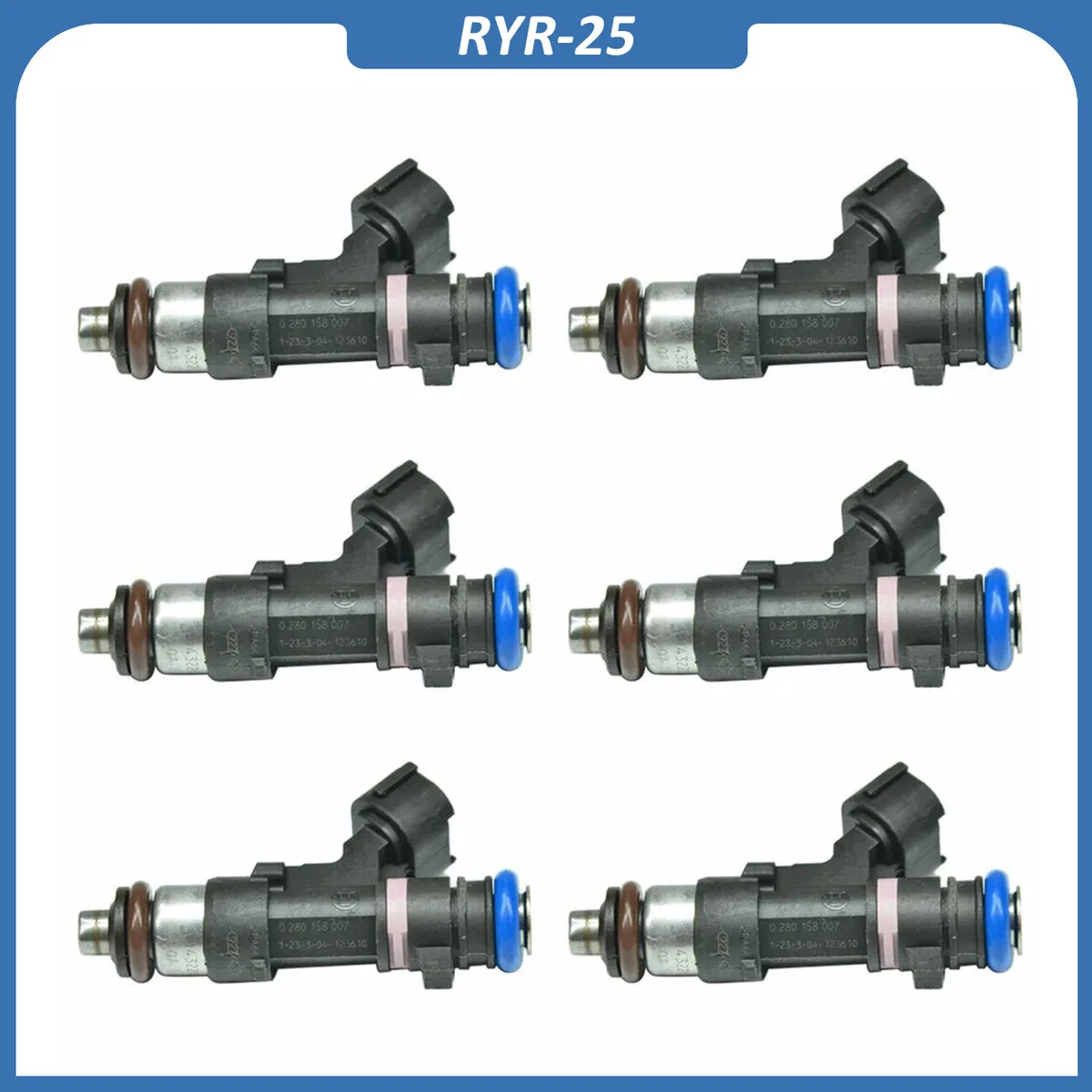 6x Genuine Bosch Fuel Injectors For Nissan Frontier 4.0L V6 (05-19, 0280158007)