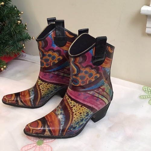 CORKYS Girls Colorful Rubber Rain Boots 