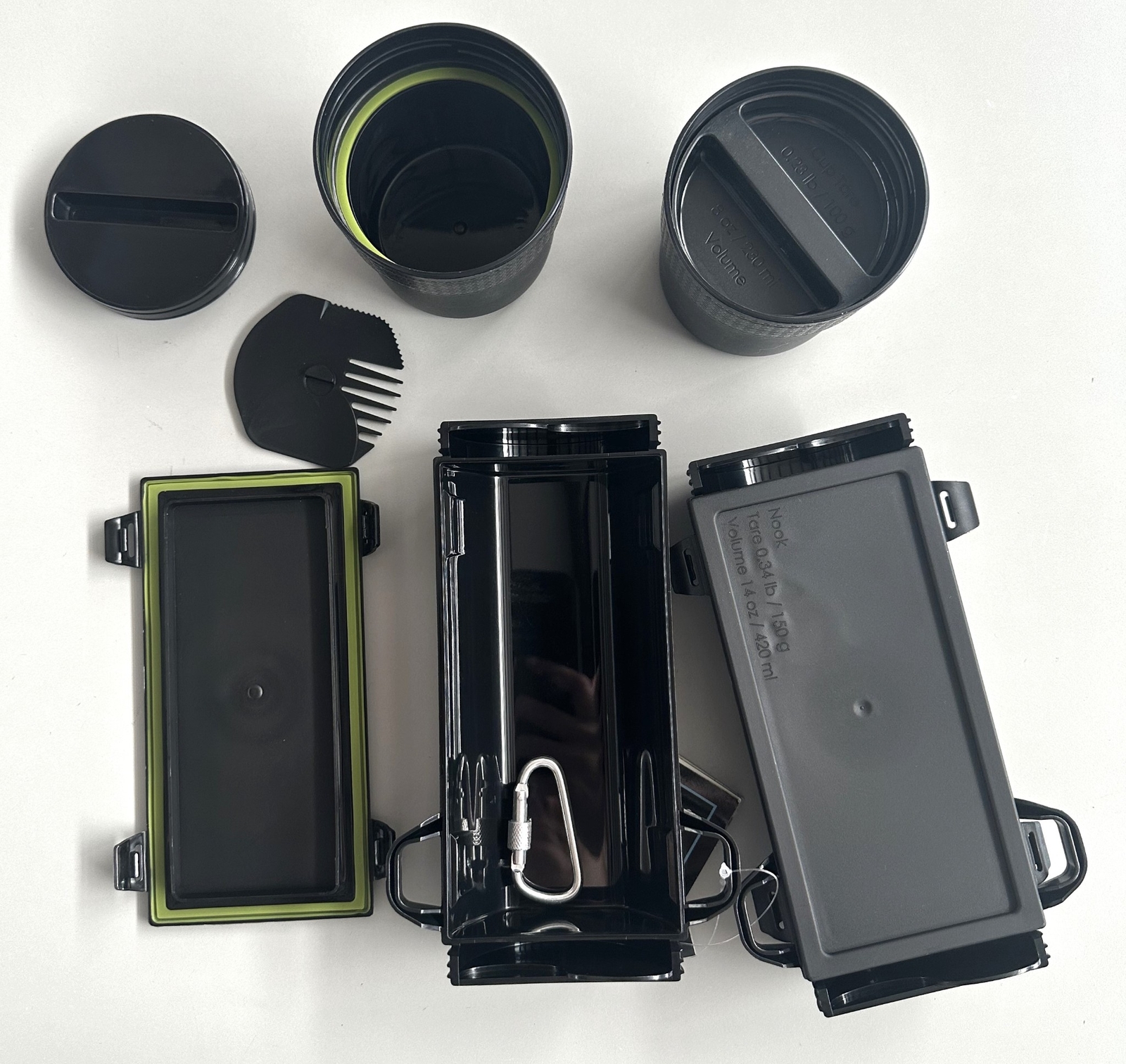 GreenTraveler Multi Compartment Lunch Box, Food Container - Black - Overstock