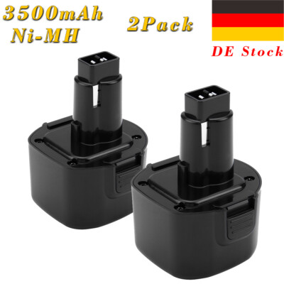 3.5Ah für Dewalt DW9061 DW9062 DW90236 DE9061 DE9062 DW952 2Pcs 9.6V Ni-MH Akku 