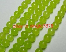 Natural 6/8/10/12/14mm Green Peridot Round Gemstone Loose Beads 15" AAA