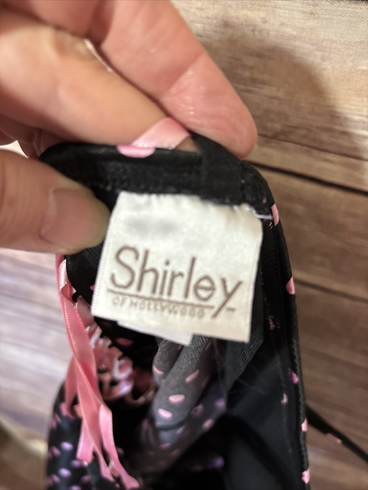 Shirley of Hollywood Betty Boop Party Costume Dress  Black & Pink Polka Dot L image 7
