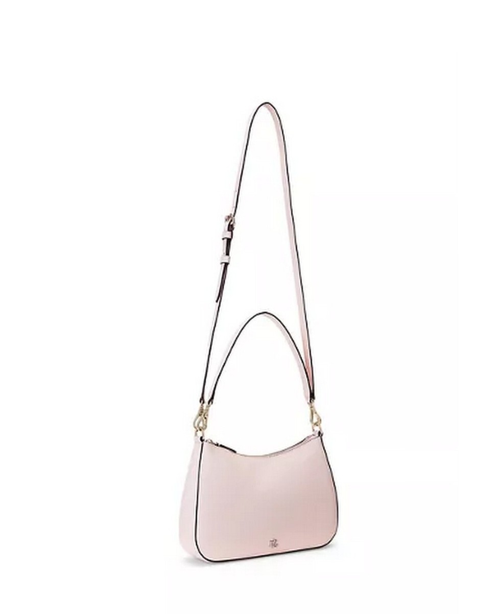 Ralph Lauren Danni Crosshatch Leather Medium Shoulder Bag Lauren