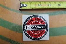 Mr Zogs Surf Wax Paper Red Black Original Surfboards SW1 Vintage Surfing STICKER