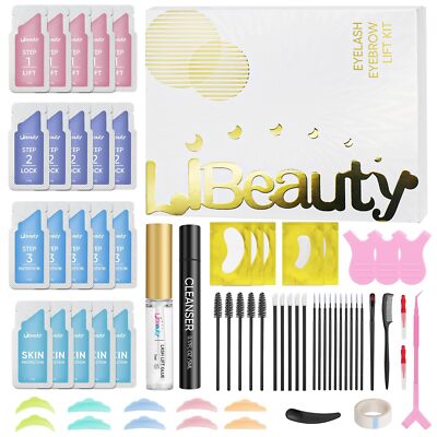 Lash Perm Kit Professional Lash Lift and Brow Lamination Kit Friendly for DIY...