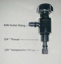 Nitrous Bottle Valve For Motorcycles And Powersports 34 Includes Fittings New