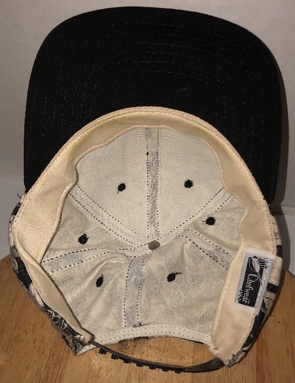 Casquette Snapback Chefwear Vintage Années 90 USA – Motif Poissons Calamars Cuisine, Réglable, Rare All Over Print
