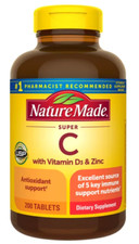 Nature Made Super C 200 Tablets + Vitamin D3,...