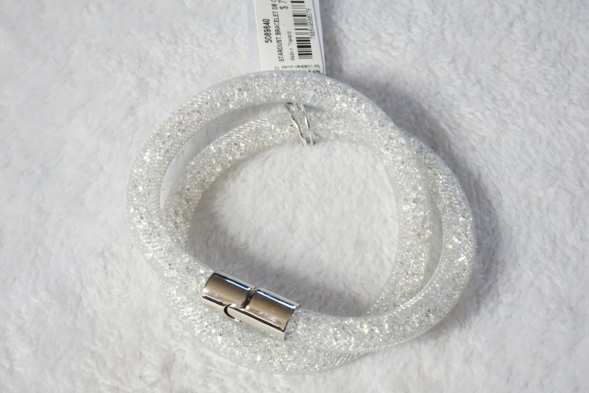 AUTH Swarovski Stardust Grey Double Bracelet 5089840 M NO BOX | eBay