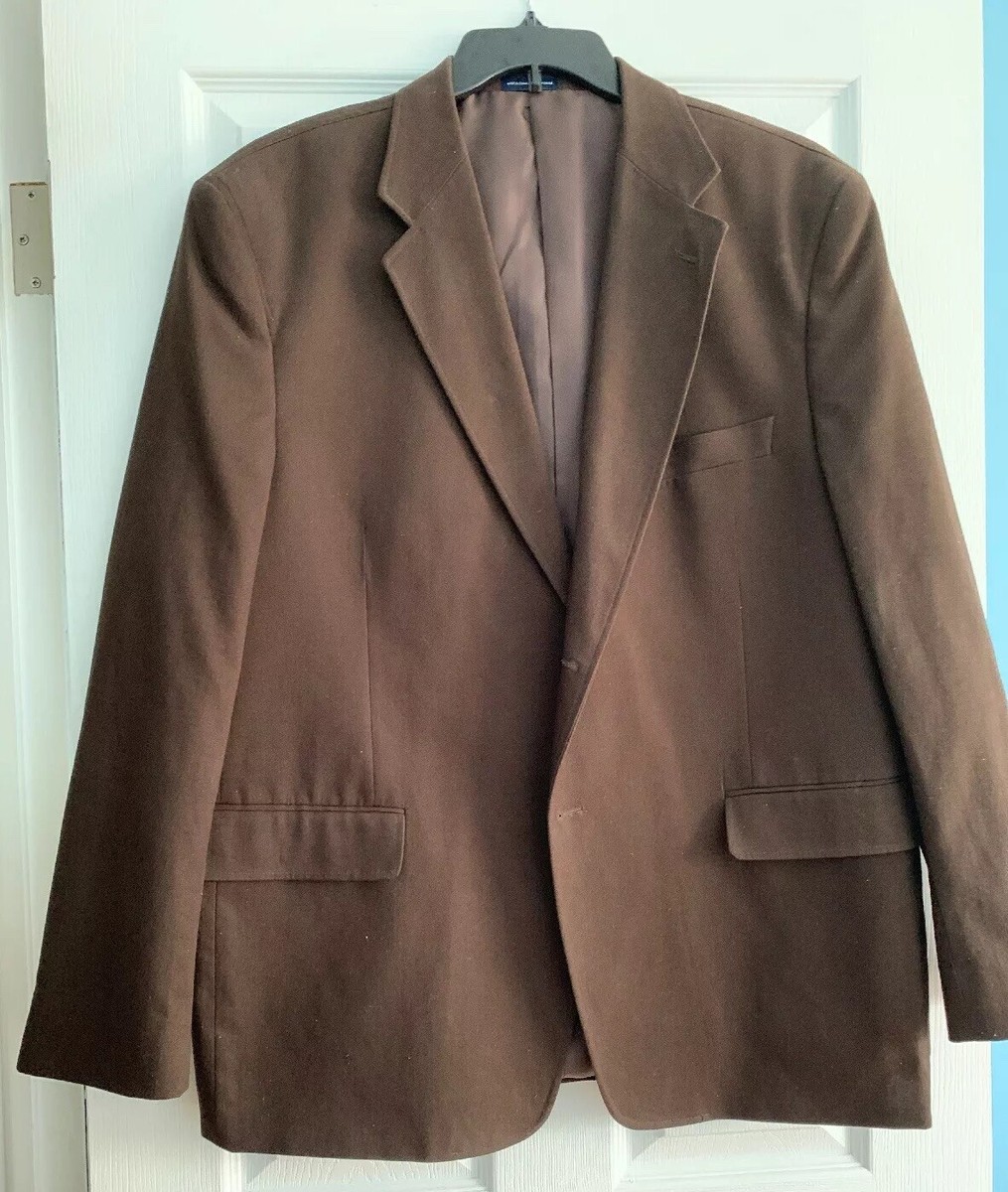 Veste Blazer Costume Homme Stafford En Coton Marron – Taille XL 46-48, Deux Boutons, Occasion En Très Bon état